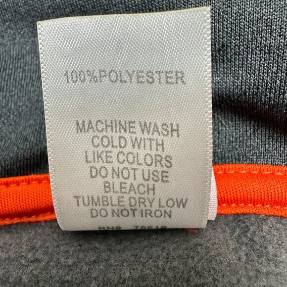 Badger Sport Pullover Jacket XL 1/4 Zip Middletown Football Gray Orange - Picture 5 of 6